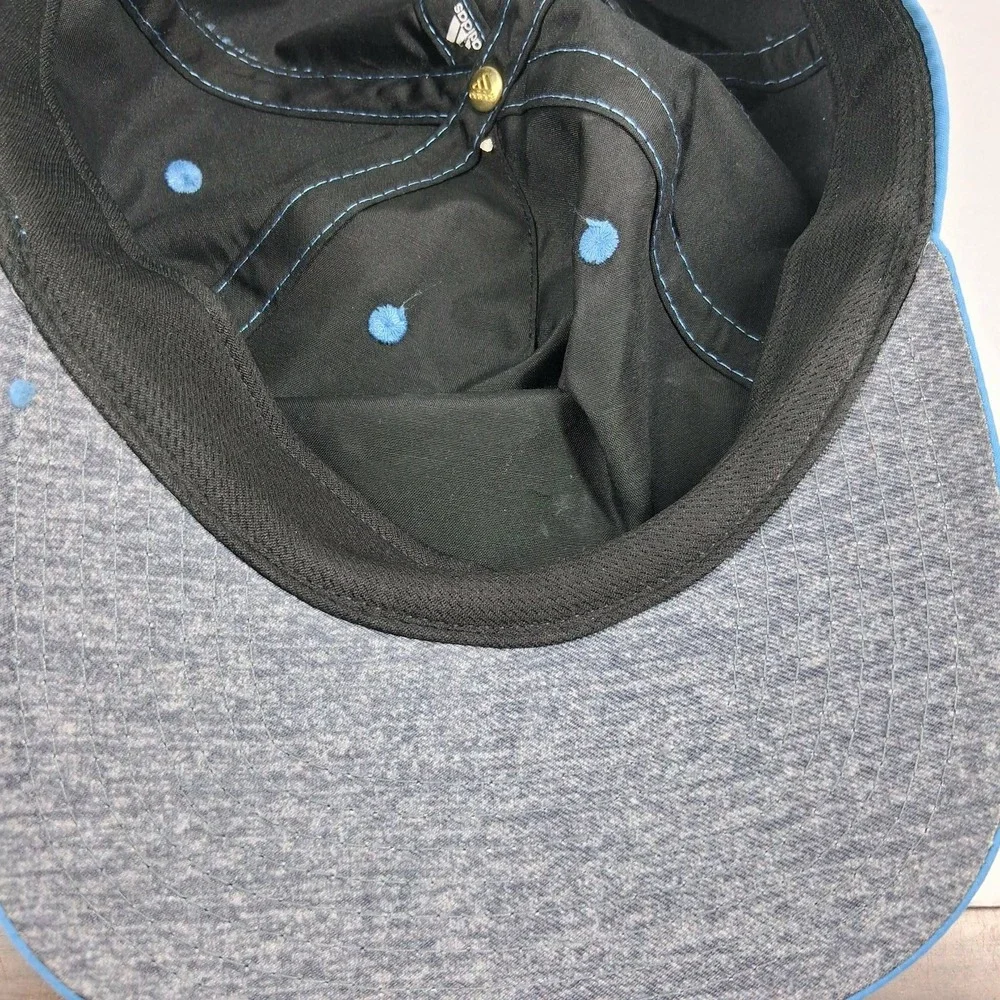 Adidas Fairway‎ Collection Blue Golf Hat Adjustable Strapback Three Stripes Cap